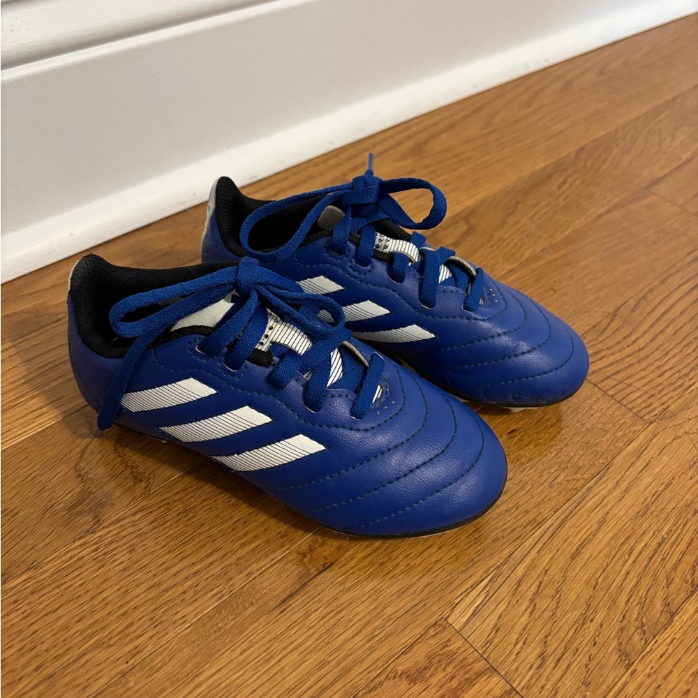 adidas Kids Blue and White Soccer Sneakers